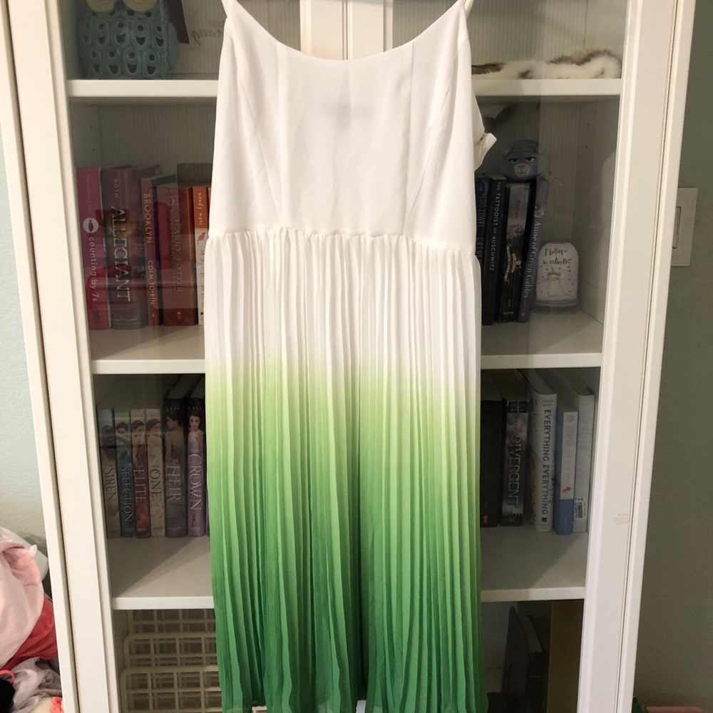 green ombré dress